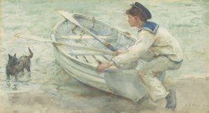Příprava na start, 1903 od Henry Scott Tuke