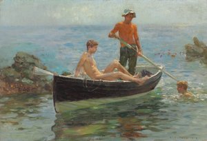 Oranžový dres, 1913 od Henry Scott Tuke