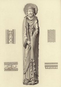 Clovis I, asi 1100, z kostela Notre Dame De Corbeil od Henry Shaw