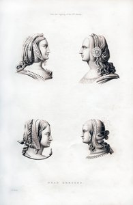 Pokrývky hlavy, začátek 16. století, 1843. od Henry Shaw