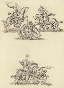 Rytíři bojující, asi 1260 od Henry Shaw