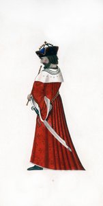 Pánské šaty, c1480, 1843. od Henry Shaw
