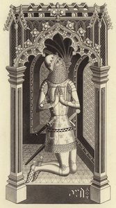 Černý princ, asi 1355, z kaple svatého Štěpána, Westminster od Henry Shaw