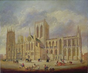 York Minster od jihu (olej na plátně)