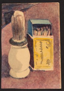 Štětka na holení a zápalky, kolem roku 1930 od Henry Silk