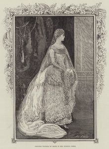 Princezna Viktorie Hesenská ve svých svatebních šatech od Henry Stephen Ludlow