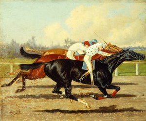 Galilee, Dobbins a Domino Running in the Futurity Stakes, Belmont Park od Henry Stull