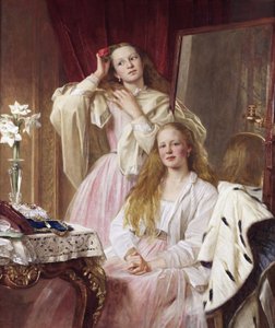 Emma a Federica Bankesovy ze Soughton Hall, autor Henry Tanworth Wells
