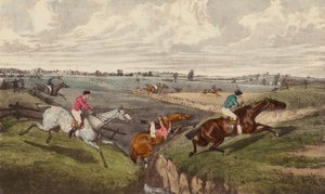 Steeple-Chase (barevné lito) od Henry Thomas (after) Alken