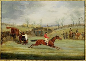 Steeplechase, další živý plot od Henry Thomas Alken