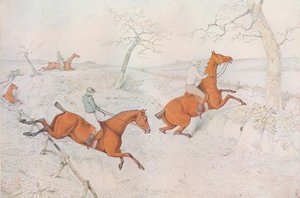 Steeplechase: Překročení hluboké rokle, kde je nebezpečné projít, 1827 od Henry Thomas Alken