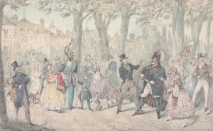 Ilustrace k dílu R. S. Surteese „Jorrocksovy výlety a radovánky“: „Pan Jorrocks se zříká známosti s mužem z Yorkshiru“ od Henry Thomas Alken