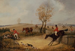 Přes plot (olej na plátně) od Henry Thomas Alken