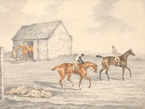 St. Leger, Doncaster: Příprava na start od Henry Thomas Alken