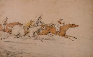 Poslední dvě sekundy (tužka a akvarel) (pár 85459) od Henry Thomas Alken