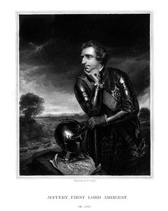 Jeffery Amherst, 1. baron Amherst, vrchní velitel britské armády, 1832.