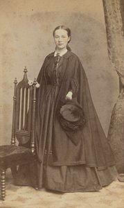Carte-de-visit portrét Carrie N. Lacy, 1865.