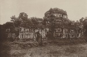 Zničená města Cejlonu: Thuparama v Polonnaruwa (černobílá fotografie)