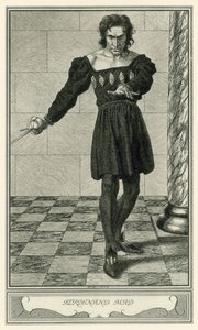 Vévodkyně z Malfi od Johna Webstera: Ferdinand Mad (litho)
