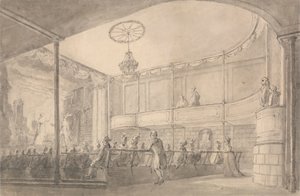 Interiér Braniborského domu divadla, Hammersmith od Henry Wigstead