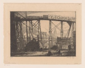 Pohled na New York z dílny od Henry Wilfrid Deville (signed by artist)