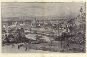 Pohled z ptačí perspektivy na mezinárodní výstavu v Glasgow