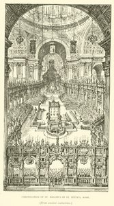Kanonizace svatého Ignáce ve Svatém Petru, Řím (rytina) od Henry William Brewer