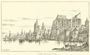 Kolín nad Rýnem, doba svatého Ignáce (rytina) od Henry William Brewer