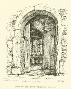 Door of the Charterhouse, London (rytina) od Henry William Brewer