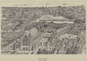 Ely Place, ze západu od Henry William Brewer