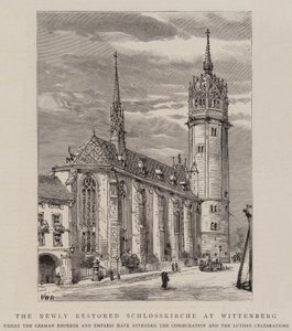 Nově zrestaurovaný kostel Schlosskirche ve Wittenbergu od Henry William Brewer