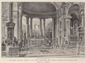 Římskokatolický kostel St Mary, Moorfields, City, který se chystá zbourat od Henry William Brewer