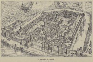 Tower of London, z jihu od Henry William Brewer