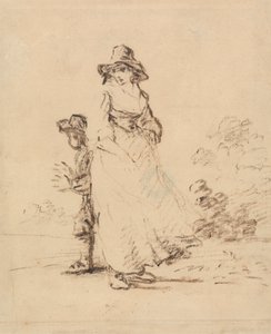 Venkovský chlapec a dívka od Henry William Bunbury