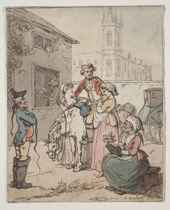 Scéna mimo hostinec. od Henry William Bunbury