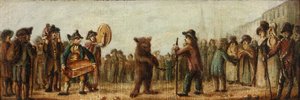 Tančící medvěd (olej na plátně) od Henry William Bunbury