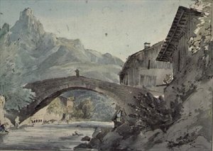 Most v Sallanches a Aiguille de Varens, (Varennes)