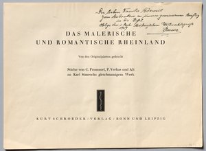 Malebné a romantické Porýní, 1928.