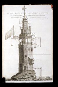 Eddystone Lighthouse vyrytý Henry Roberts (fl.1762), 1762