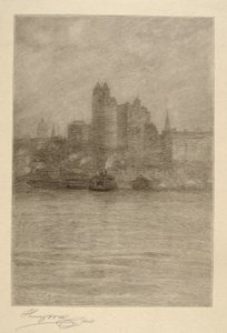Dolní New York v mlze od Henry Wolf