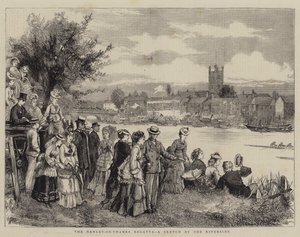 Regatta Henley-on-Thames, skica u řeky od Henry Woods