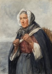 A Newhaven Fishwife (akvarel) od Henry Wright Kerr