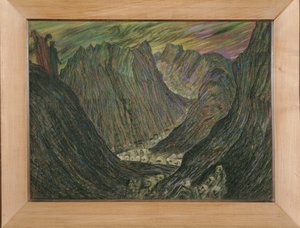 Dante et Virgile aux enfers - Dante a Vergilius v Infernu: (pastel) Průvod zatracených ve zlatých olověných sutanách... od Henry De Groux