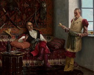 Šlechtická scéna - Historie kinžálů. Historie yataganu.