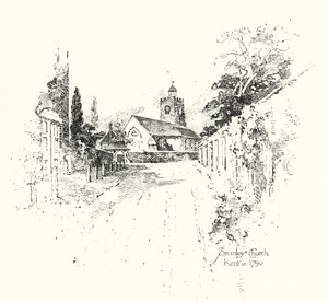 Bromley Chruch, Kent, v roce 1790 (litho) od Herbert (after) Railton