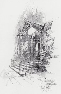 Old Doorway, Lamb Court (rytina) od Herbert (after) Railton