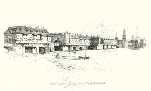 Old London Bridge, od St Olave’s Church