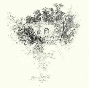 Rezidence reverenda Dr Wise, v Ellsfield (litho) od Herbert (after) Railton