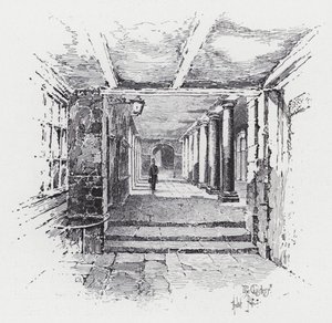 The Cloisters (rytina) od Herbert (after) Railton