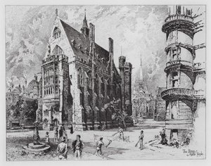 Knihovna, Střední chrám (rytina) od Herbert (after) Railton